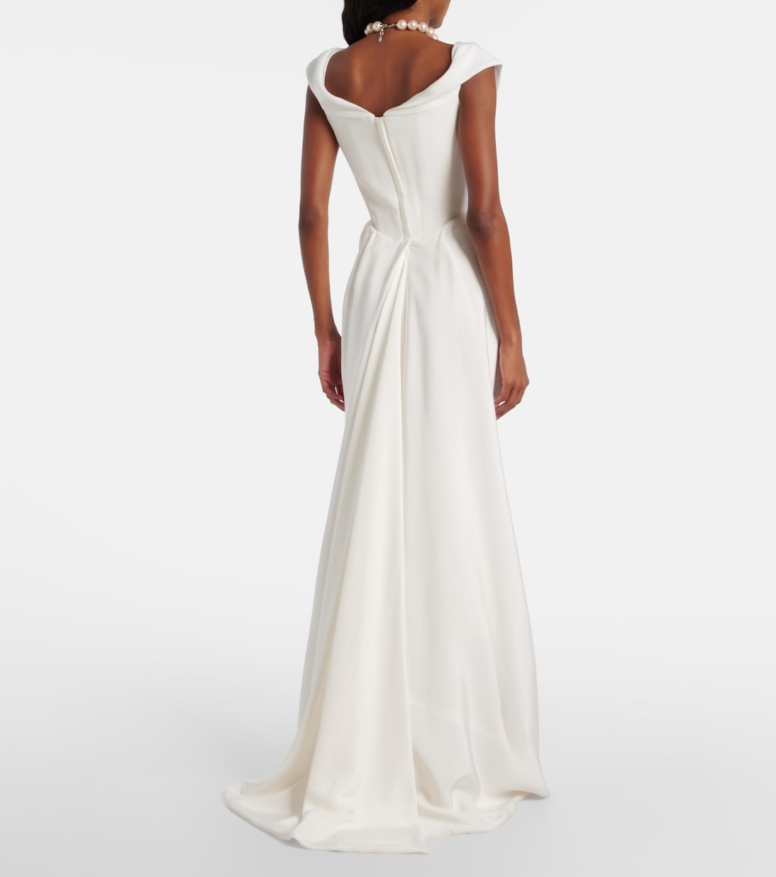 Bridal Nova Cocotte off-shoulder silk cady gown | Vivienne Westwood