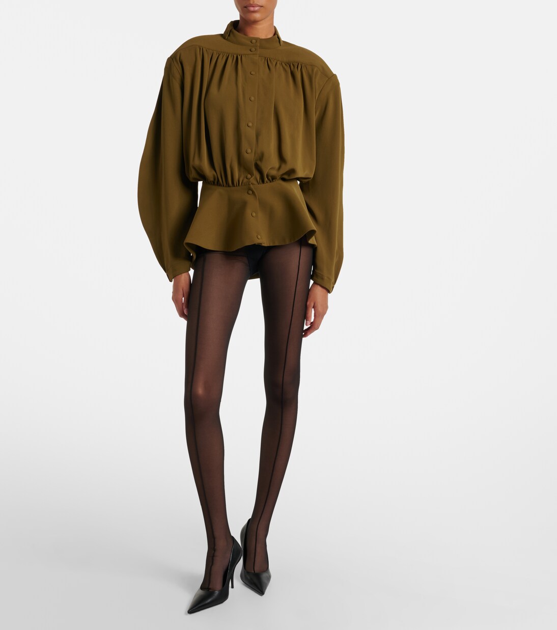 re/edit Hiver Russe crêpe twill blouse | Mugler