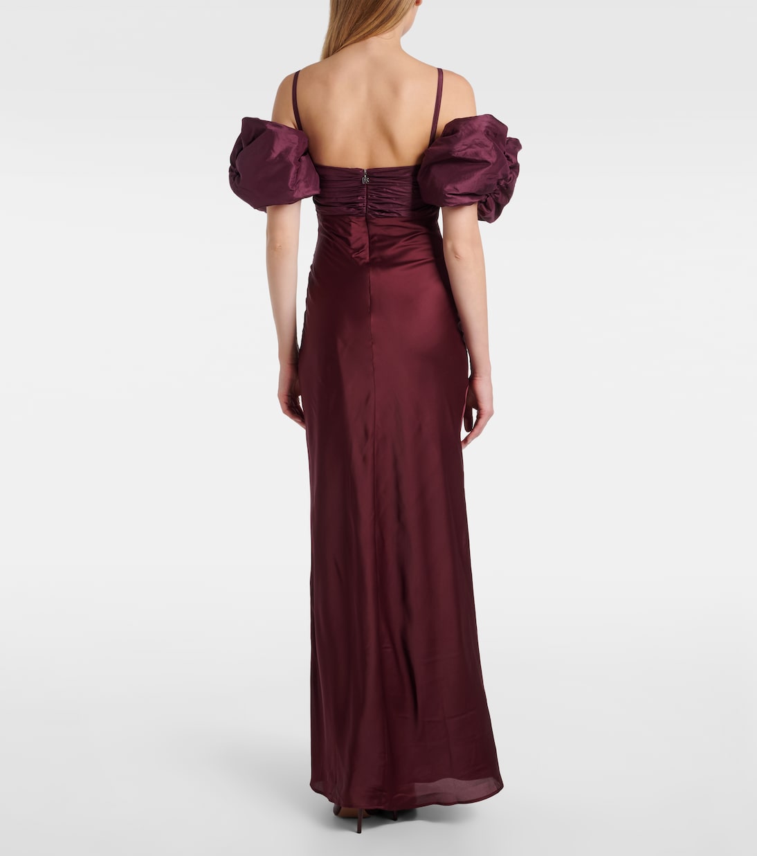 Puff-sleeve satin gown | Rotate