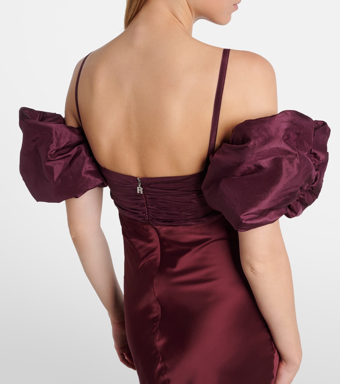 Puff-sleeve satin gown | Rotate