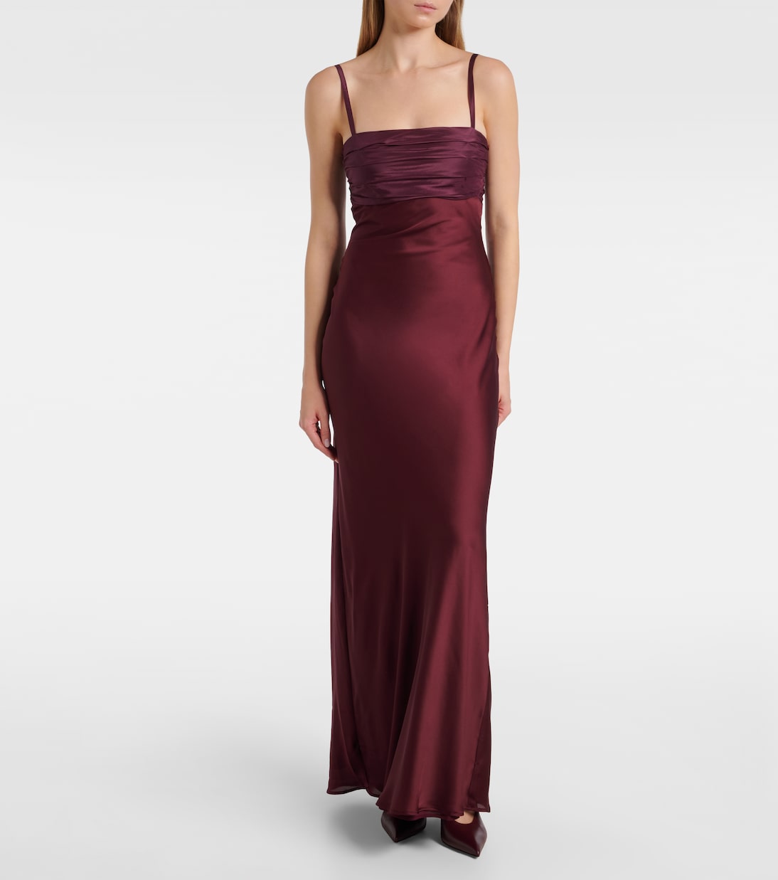 Puff-sleeve satin gown | Rotate
