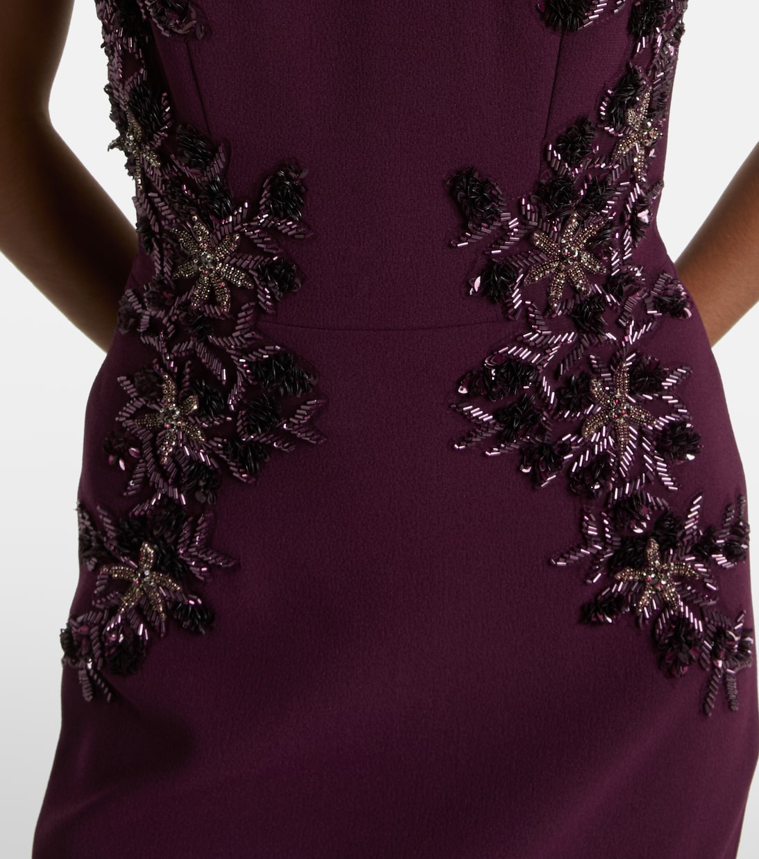 Beatrice beaded crêpe midi dress | Rebecca Vallance