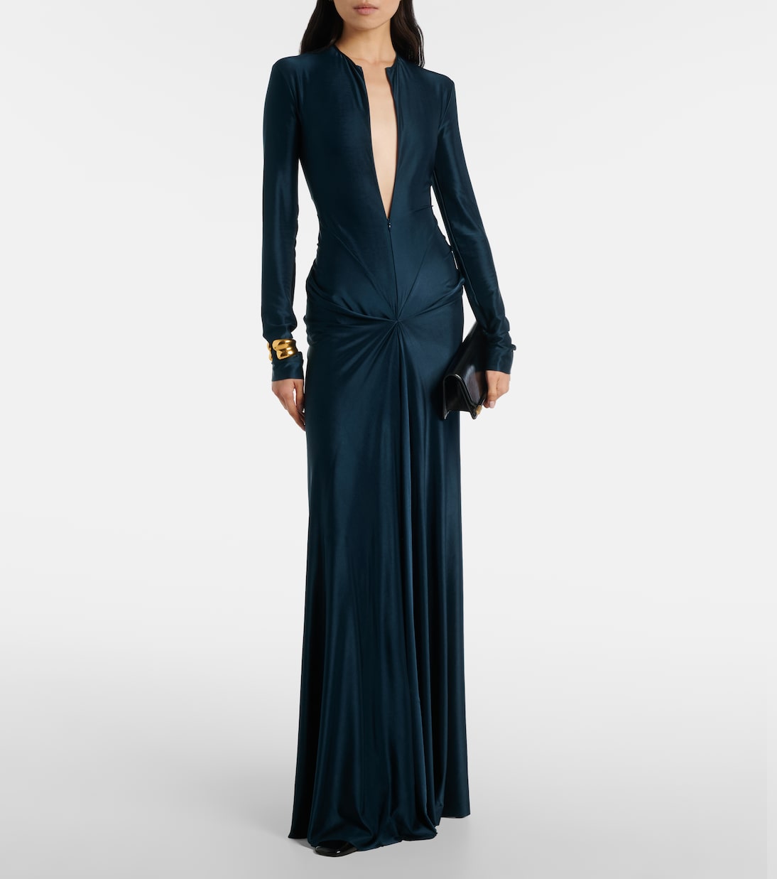 Gathered satin gown | Victoria Beckham