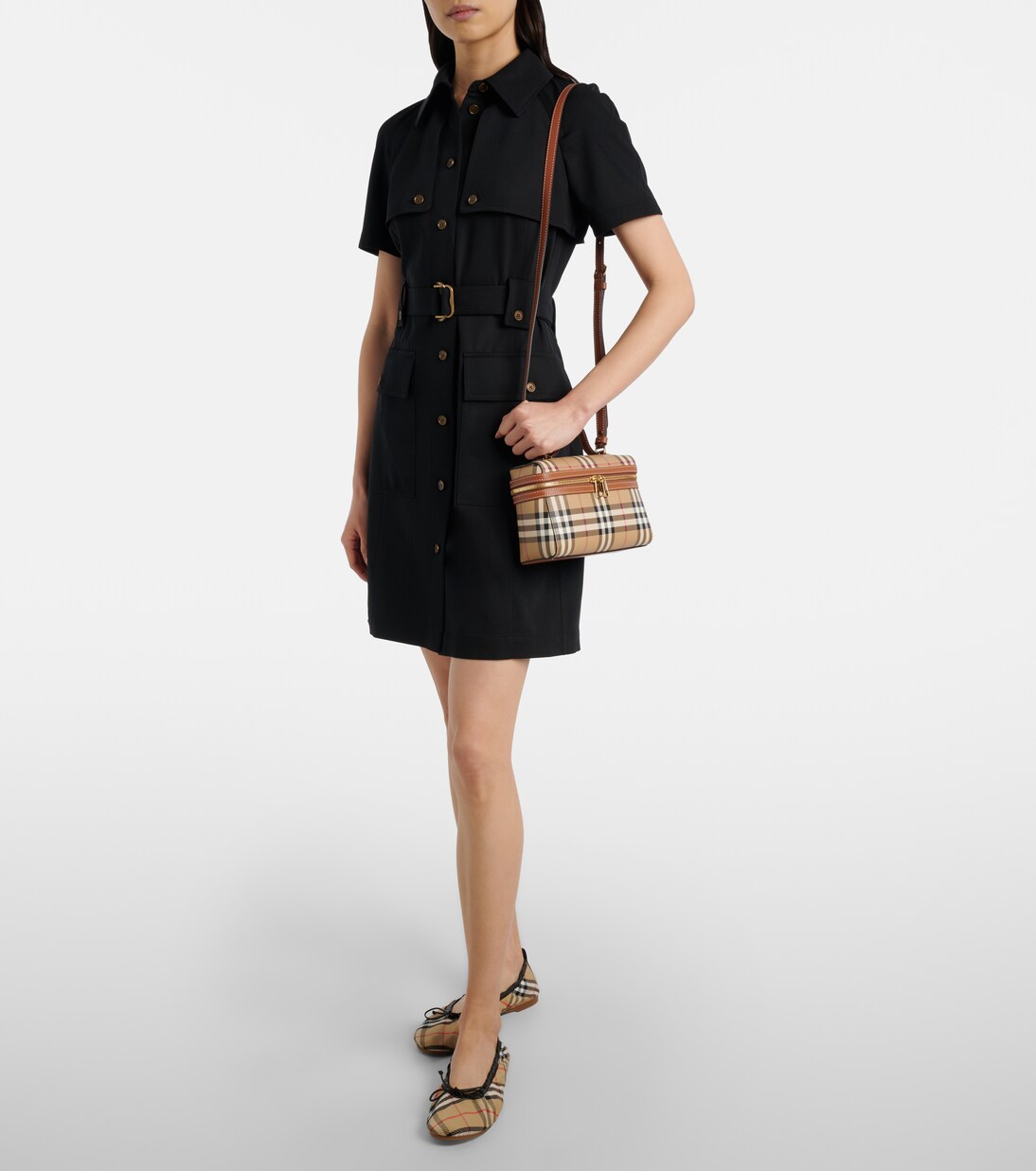 Vanity Case Burberry Check Small vanity bag | Burberry