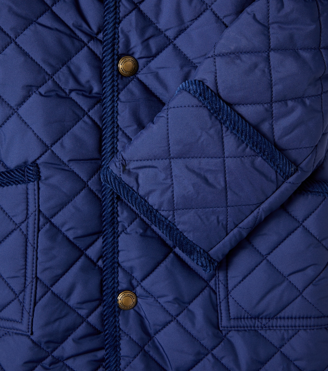 Baby corduroy-trimmed quilted onesie | Polo Ralph Lauren Kids