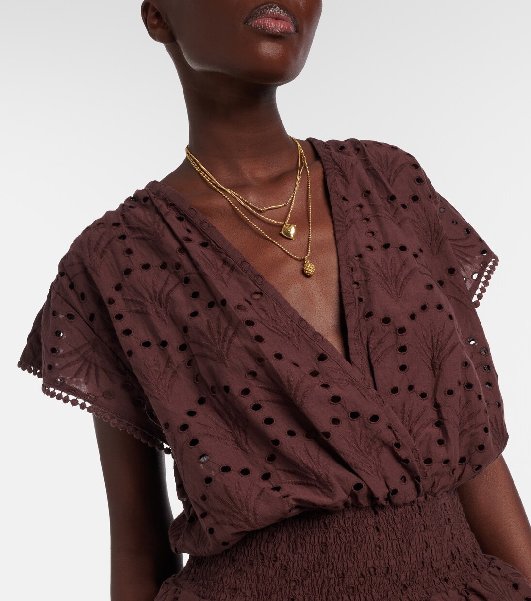 Broderie anglaise cotton minidress | Melissa Odabash