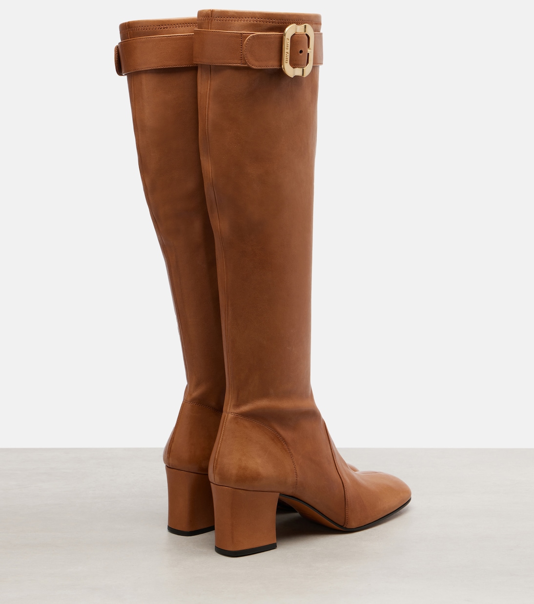 Leather knee-high boots | Miu Miu