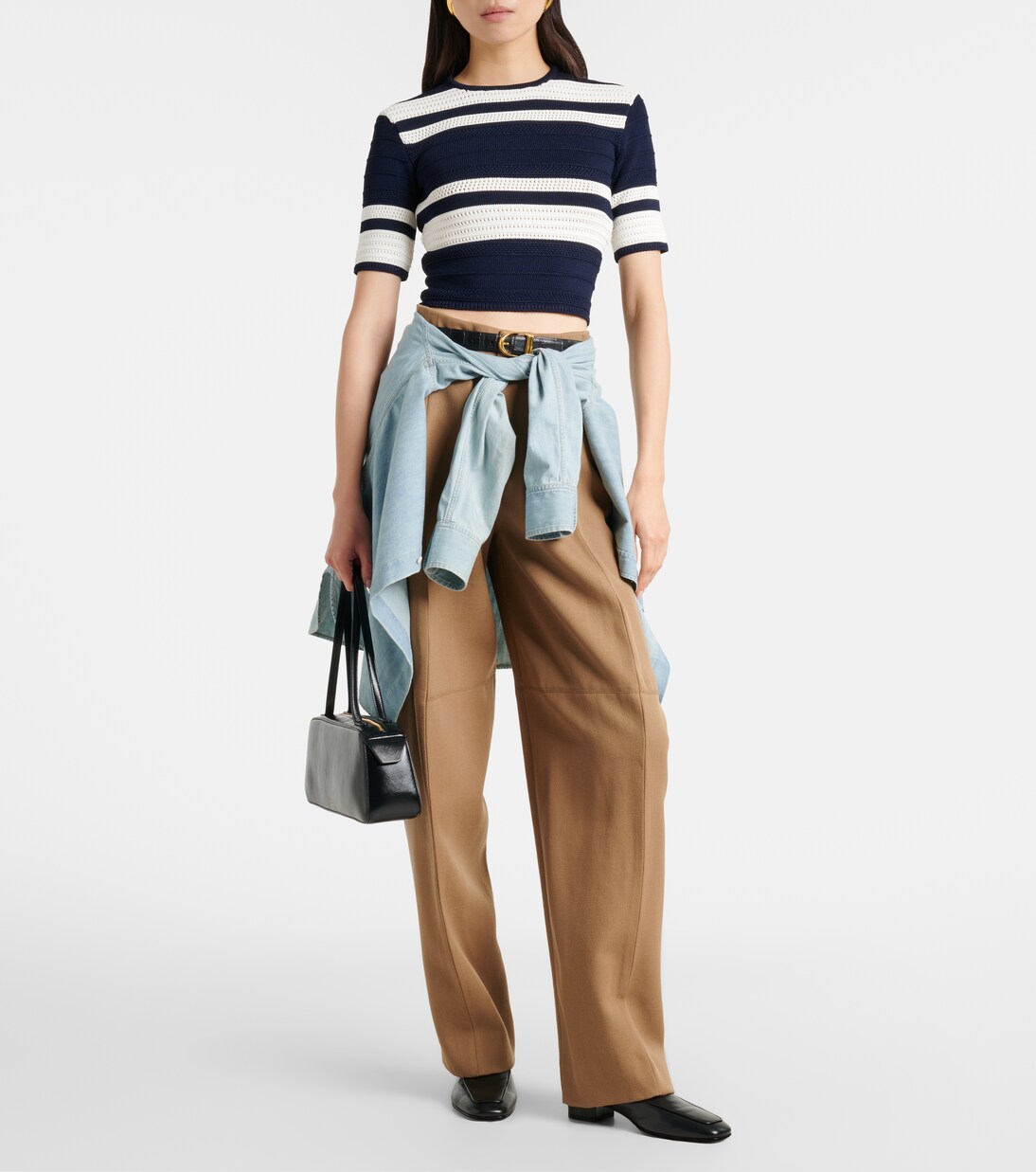 Knitted striped crop top | Ralph Lauren Collection
