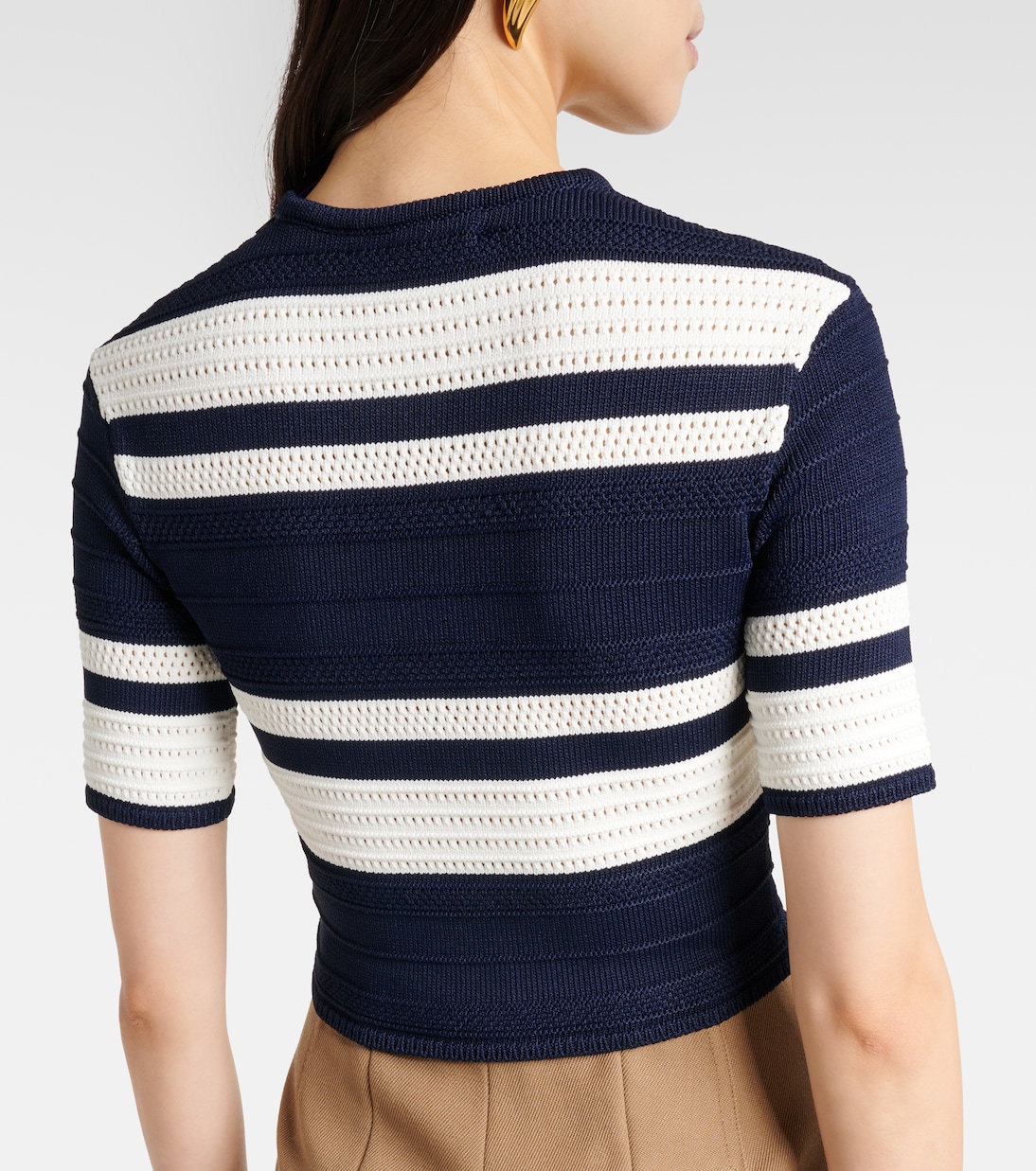Knitted striped crop top | Ralph Lauren Collection