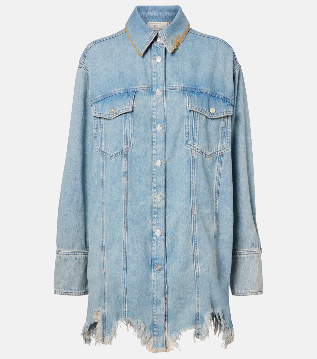 Embroidered denim overshirt | Blumarine