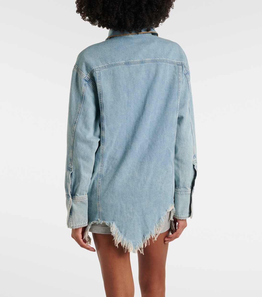 Embroidered denim overshirt | Blumarine