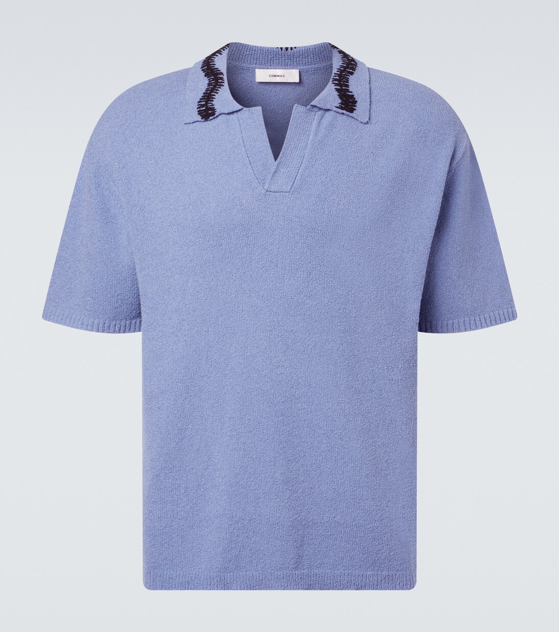 Cotton-blend polo sweater | Commas