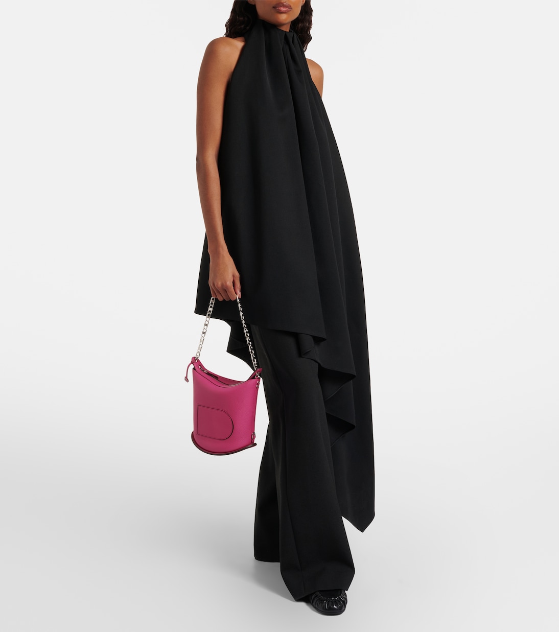 Schultertasche Pin Twist Medium aus Leder | Delvaux