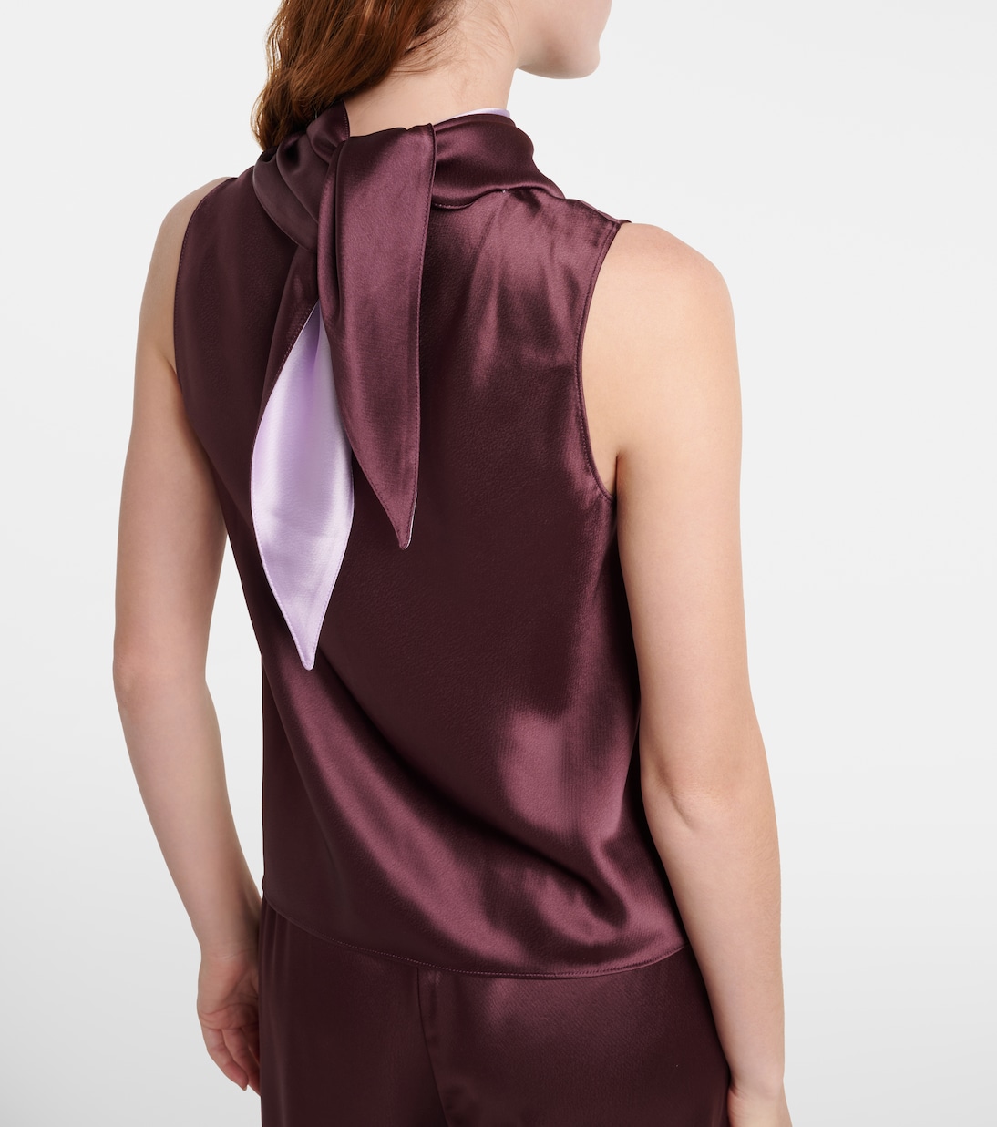 Top Barb de satén drapeado | Leset