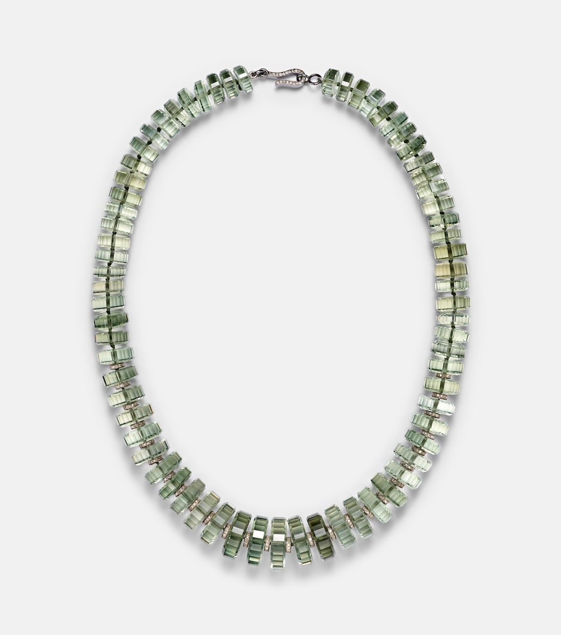 Aura sterling silver (925) beaded necklace with gemstones | Ileana Makri