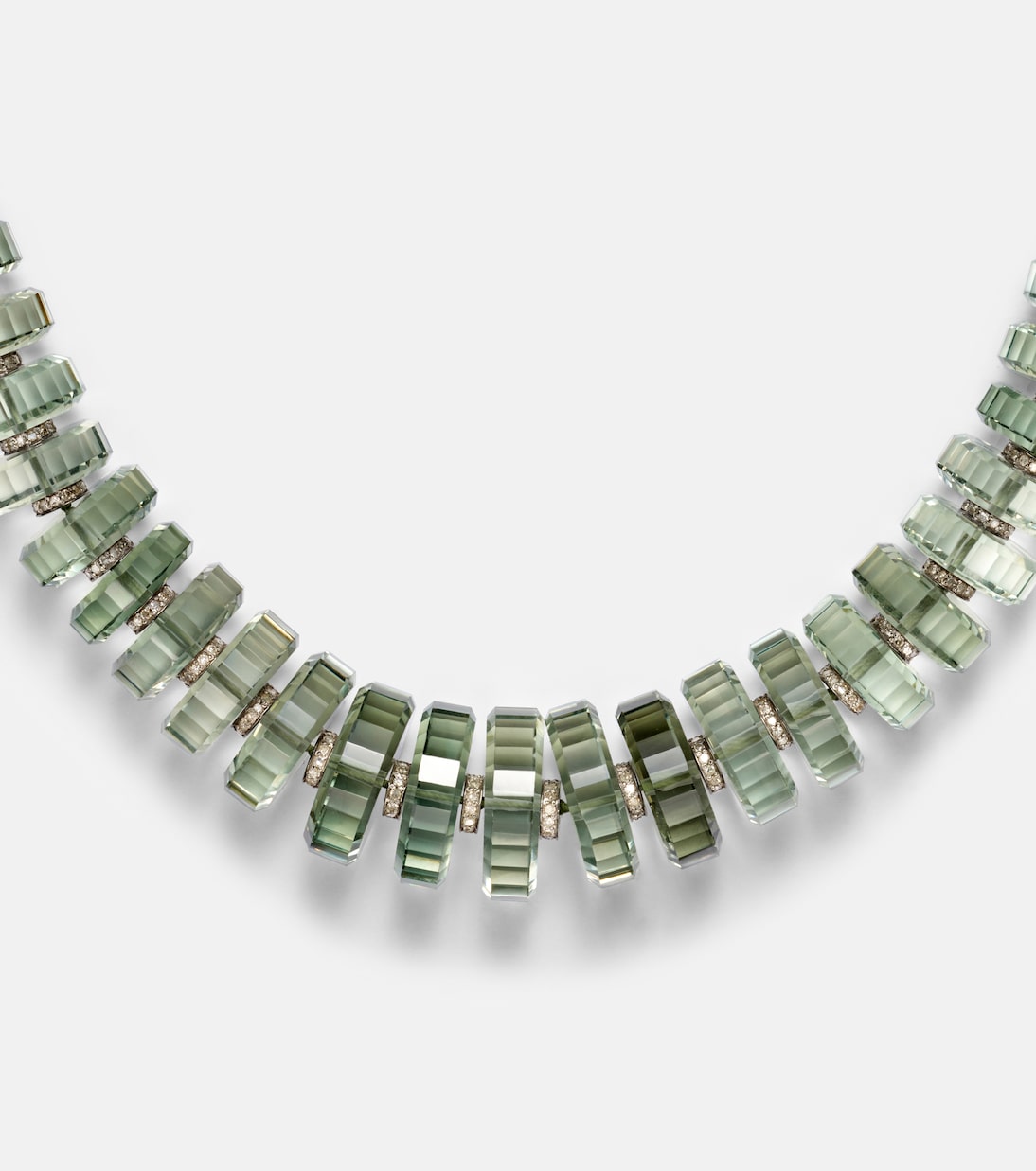 Aura sterling silver (925) beaded necklace with gemstones | Ileana Makri