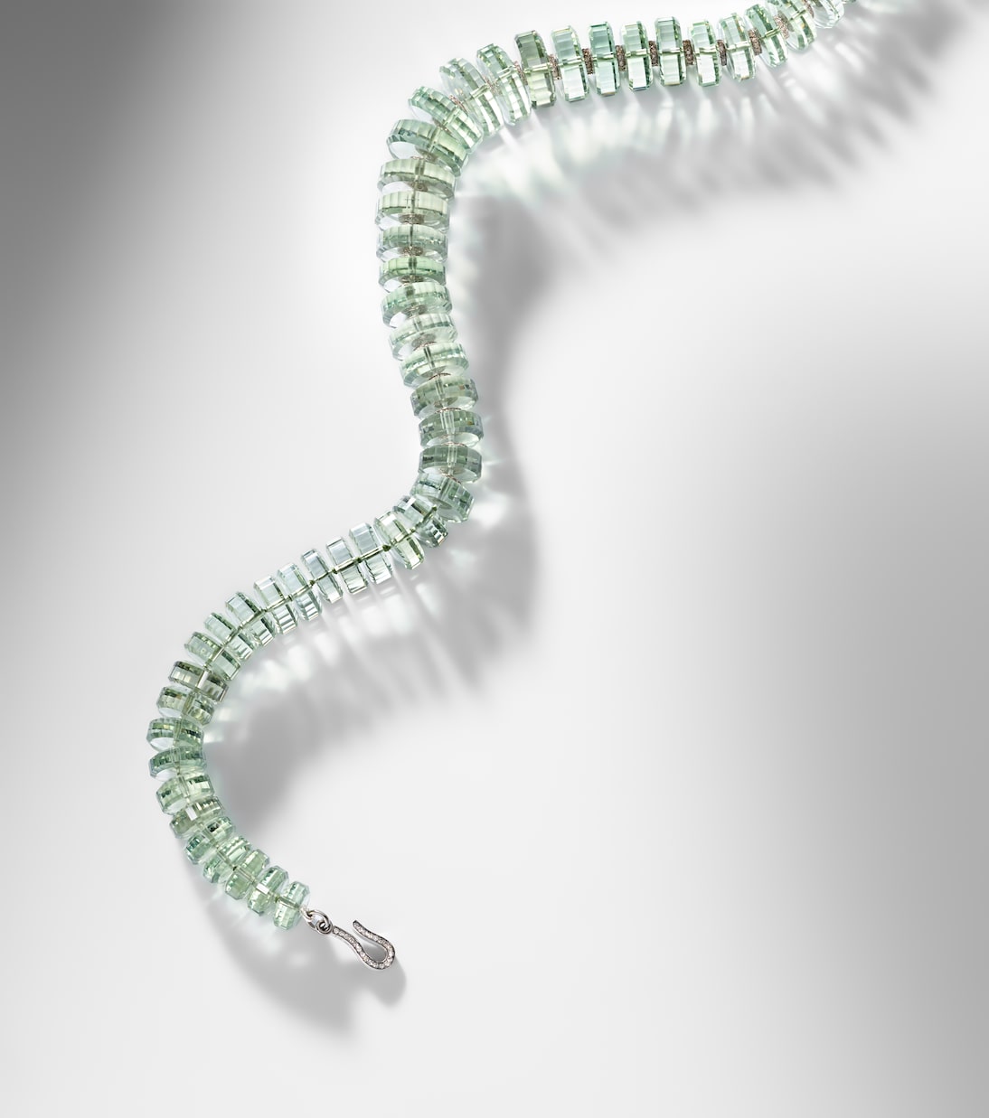 Aura sterling silver (925) beaded necklace with gemstones | Ileana Makri