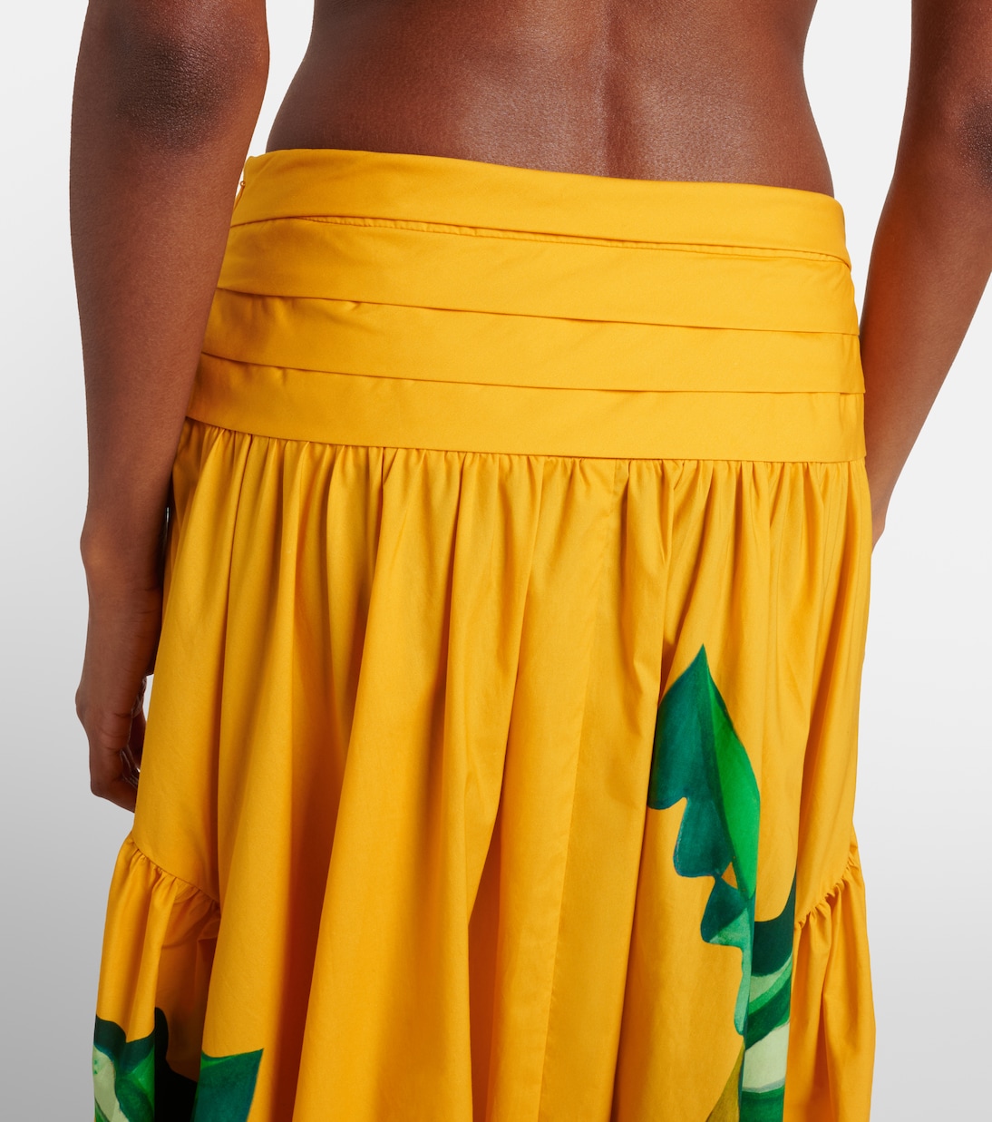 Mokshini printed cotton poplin maxi skirt | Alémais