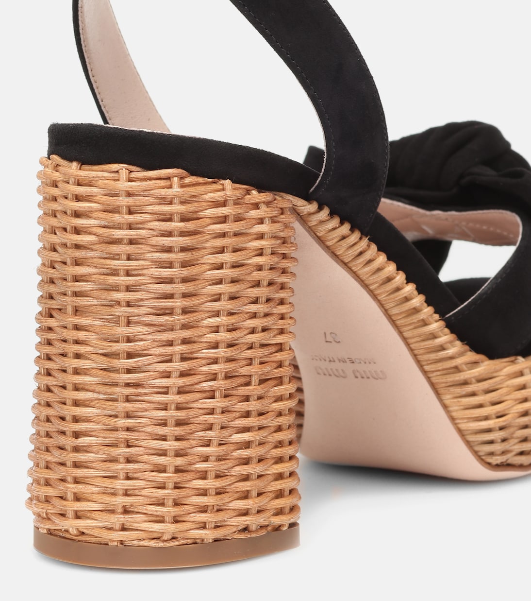 Suede platform sandals | Miu Miu