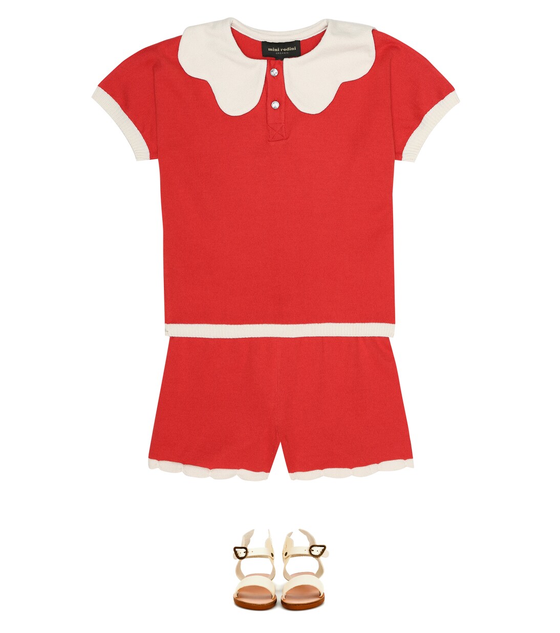 Shorts Scallop de algodón | Mini Rodini
