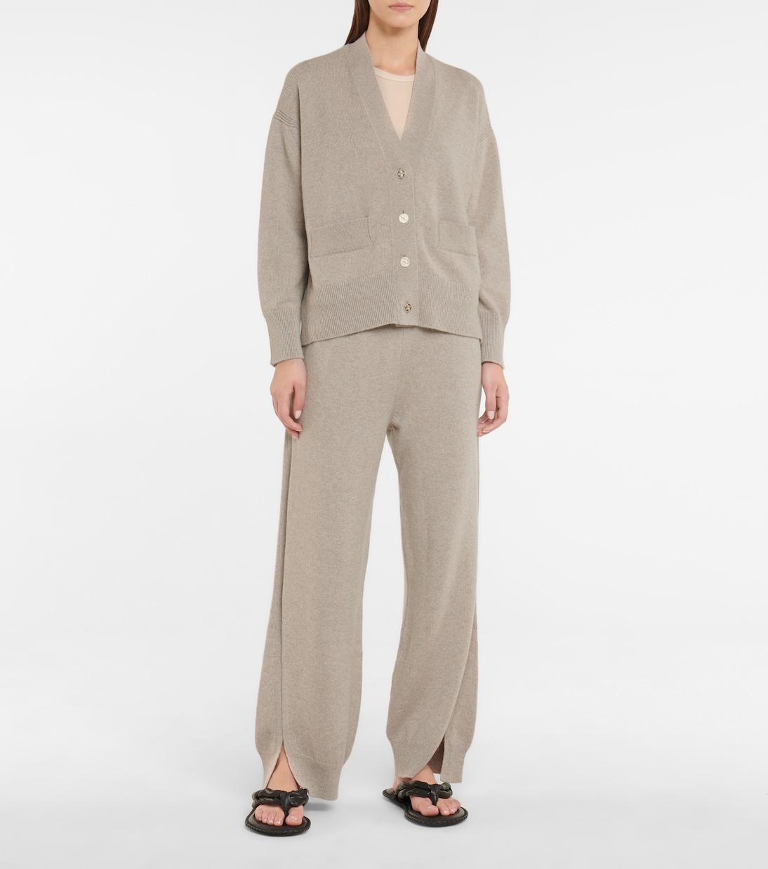 High-rise cashmere wide-leg pants | Barrie