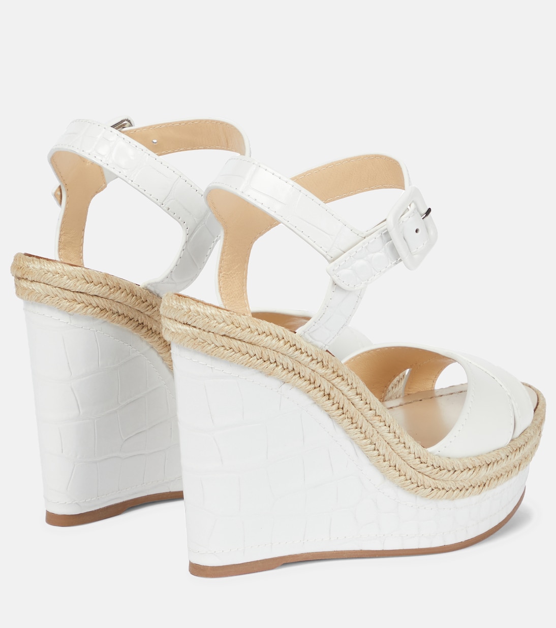 Almerio 120 leather espadrille wedges | Christian Louboutin