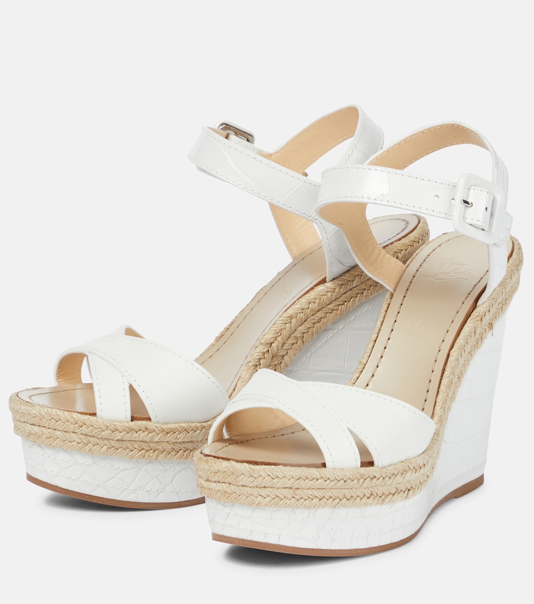 Almerio 120 leather espadrille wedges | Christian Louboutin