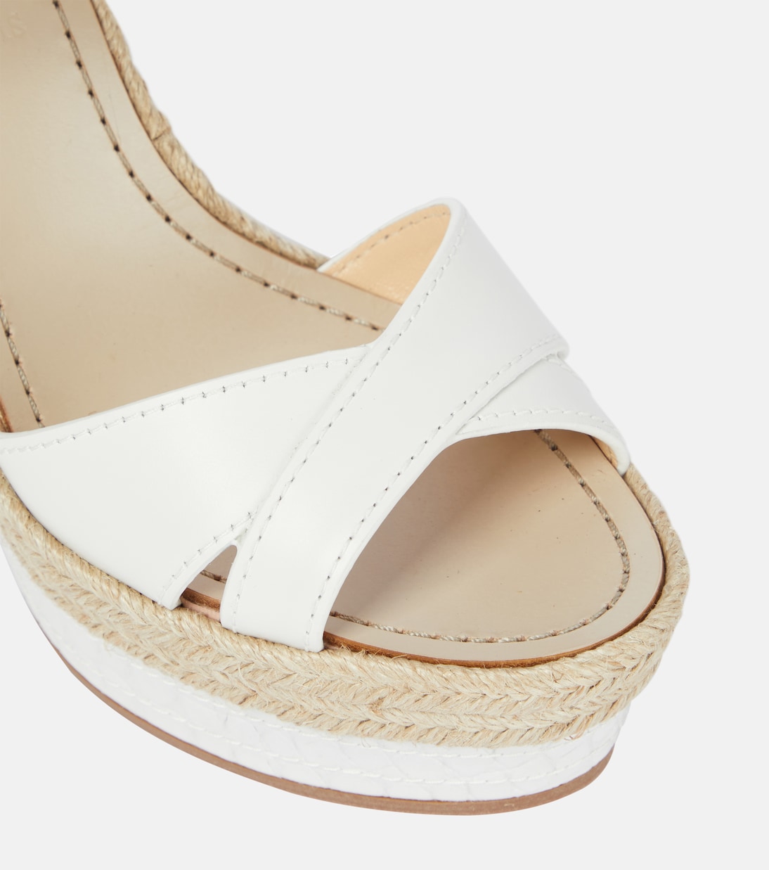 Almerio 120 leather espadrille wedges | Christian Louboutin