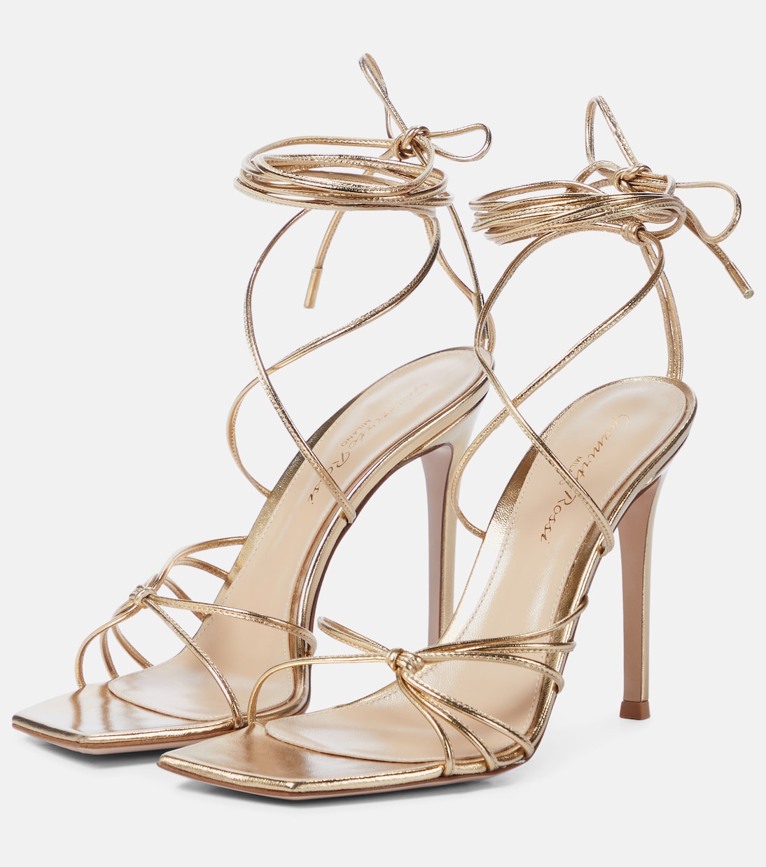 Sandales en cuir métallisé | Gianvito Rossi