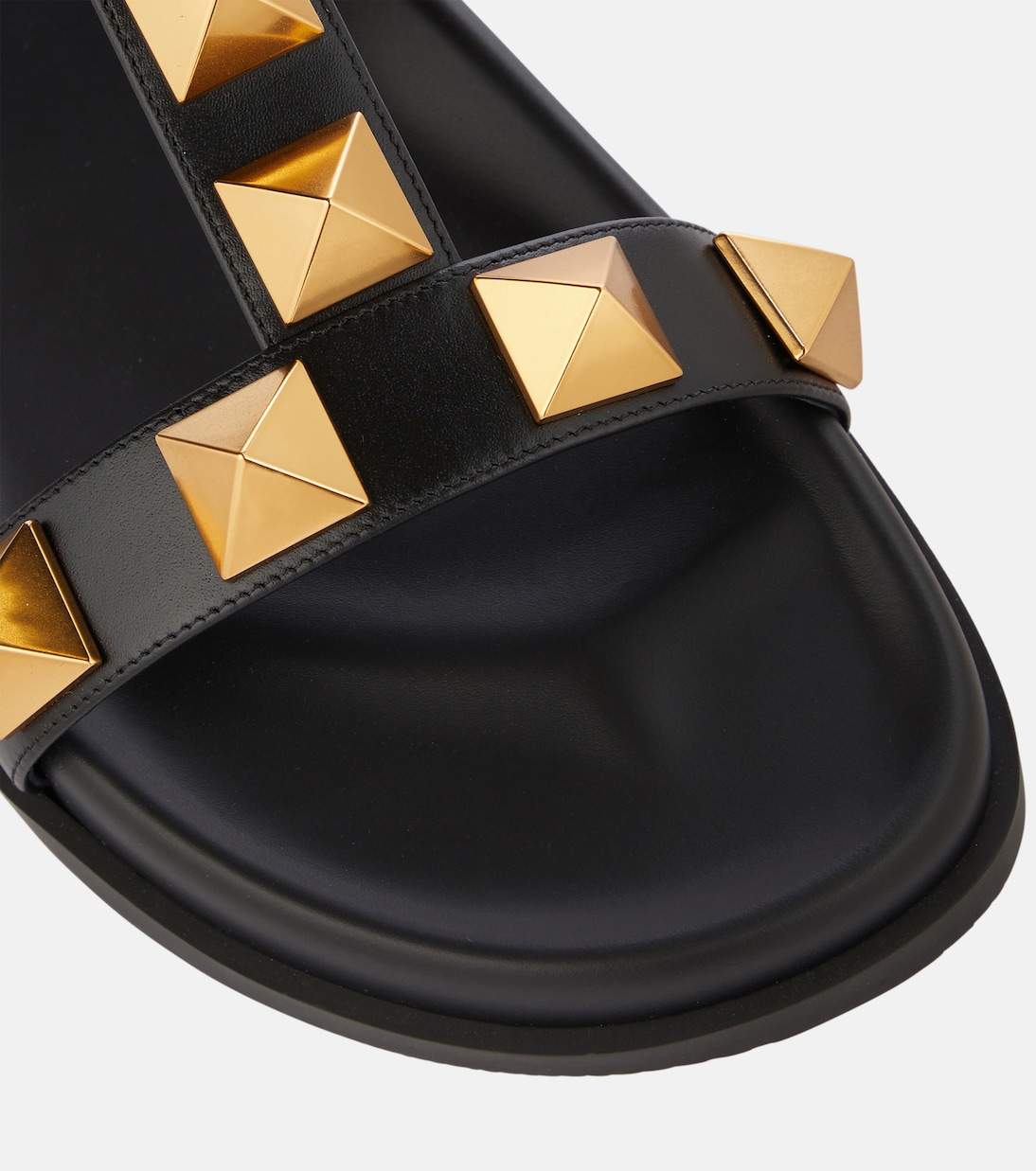 Roman Stud leather slides | Valentino Garavani