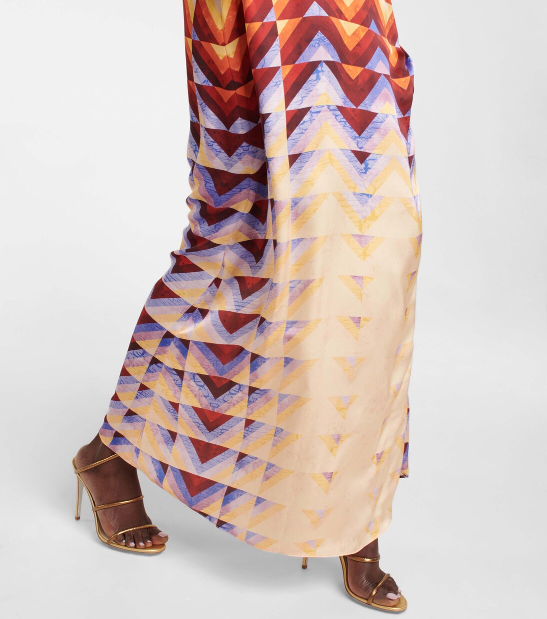 Chain-trimmed slip maxi dress | Rabanne