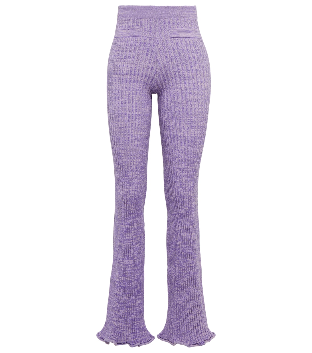 High-rise ribbed-knit pants | Rabanne