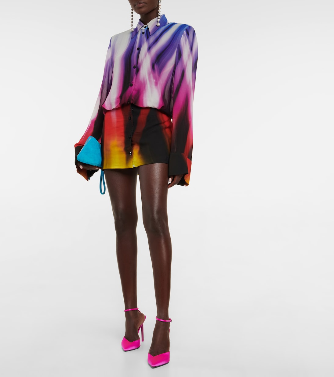 Margot printed georgette minidress | The Attico