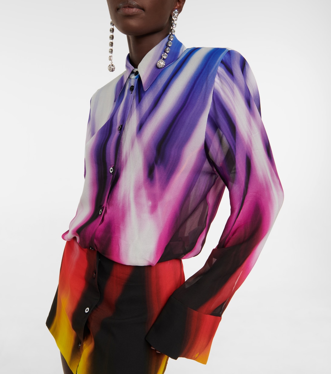 Margot printed georgette minidress | The Attico