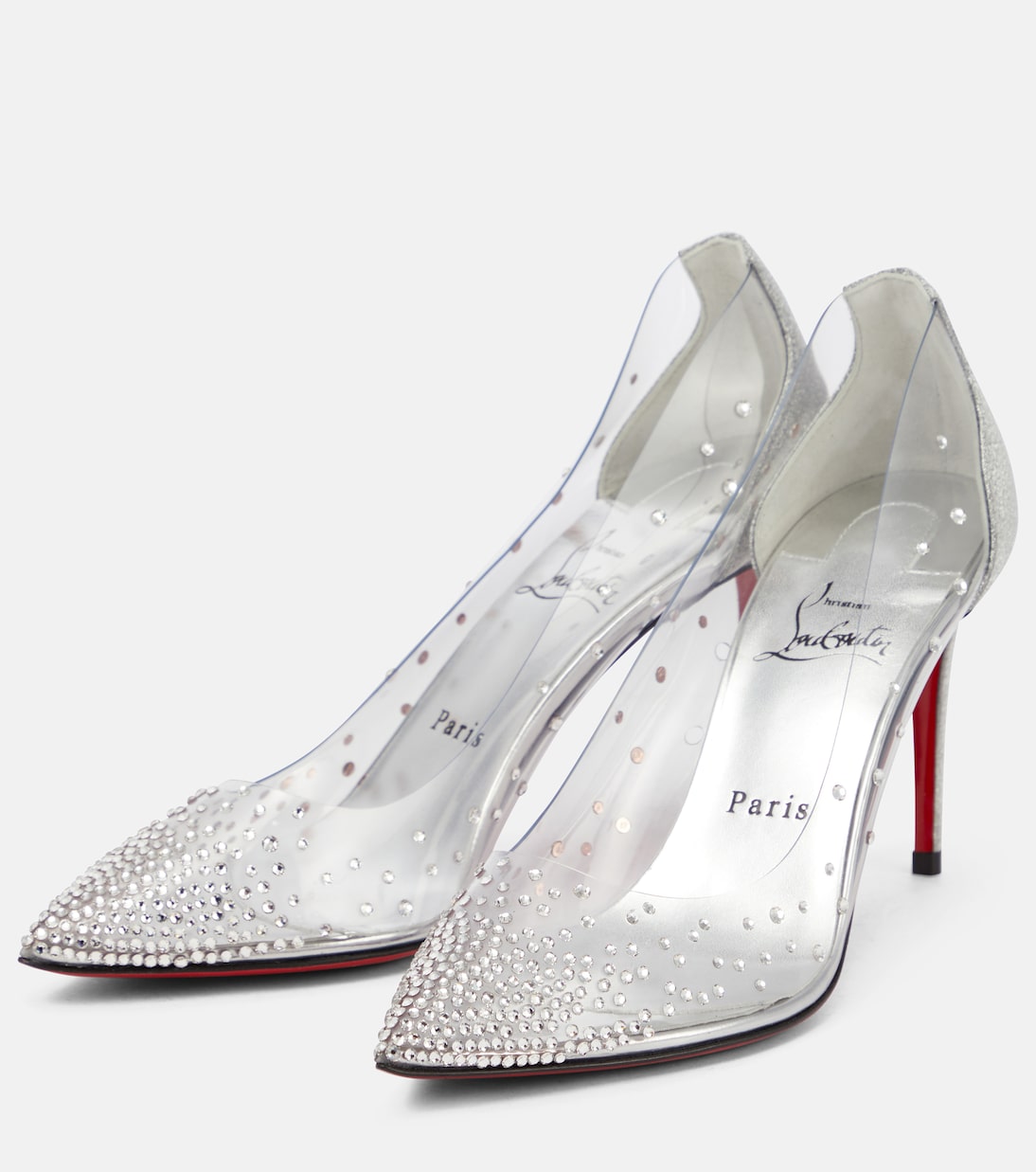 Pumps Degrastrass 85 in PVC con cristalli | Christian Louboutin