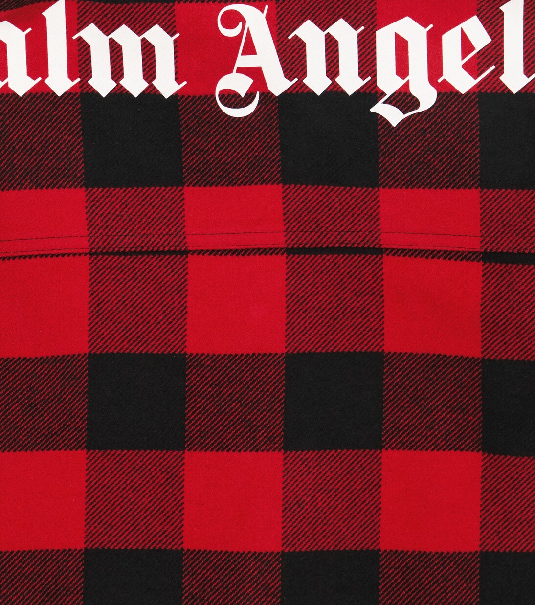 Checked cotton shirt jacket | Palm Angels Kids