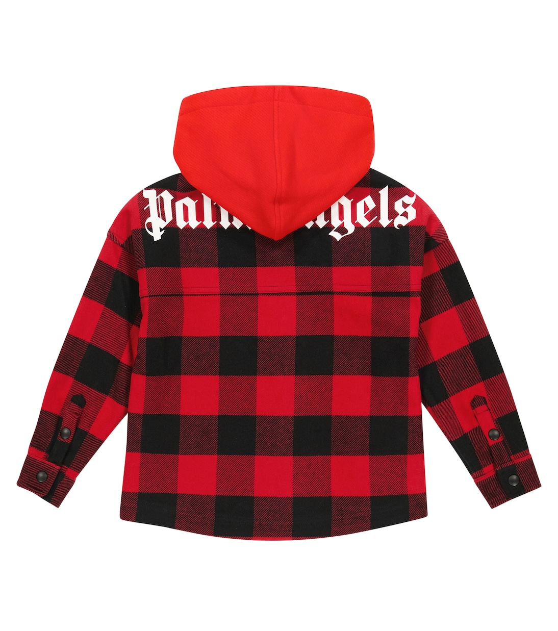 Checked cotton shirt jacket | Palm Angels Kids