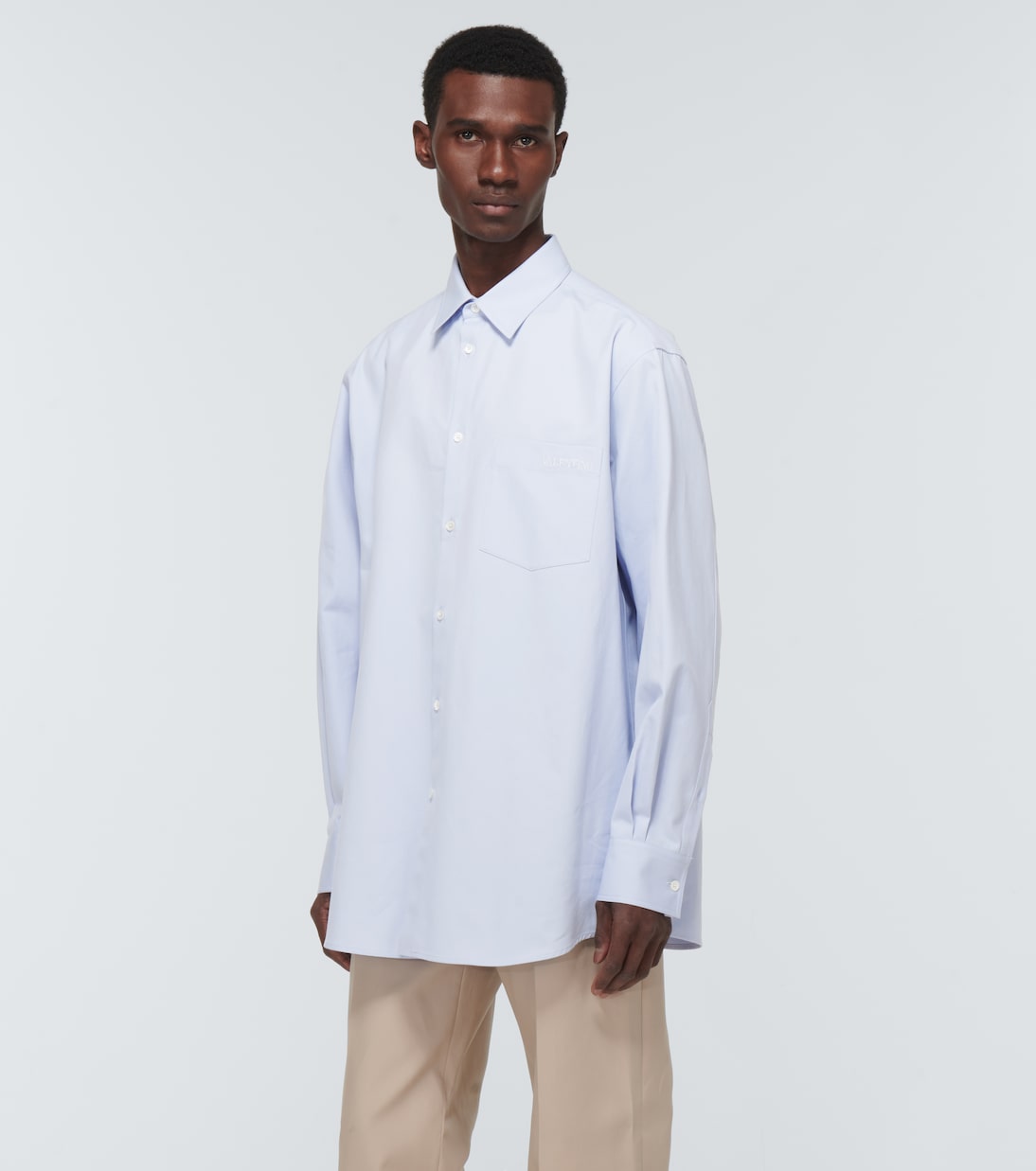 Camicia oxford in misto cotone con logo | Valentino