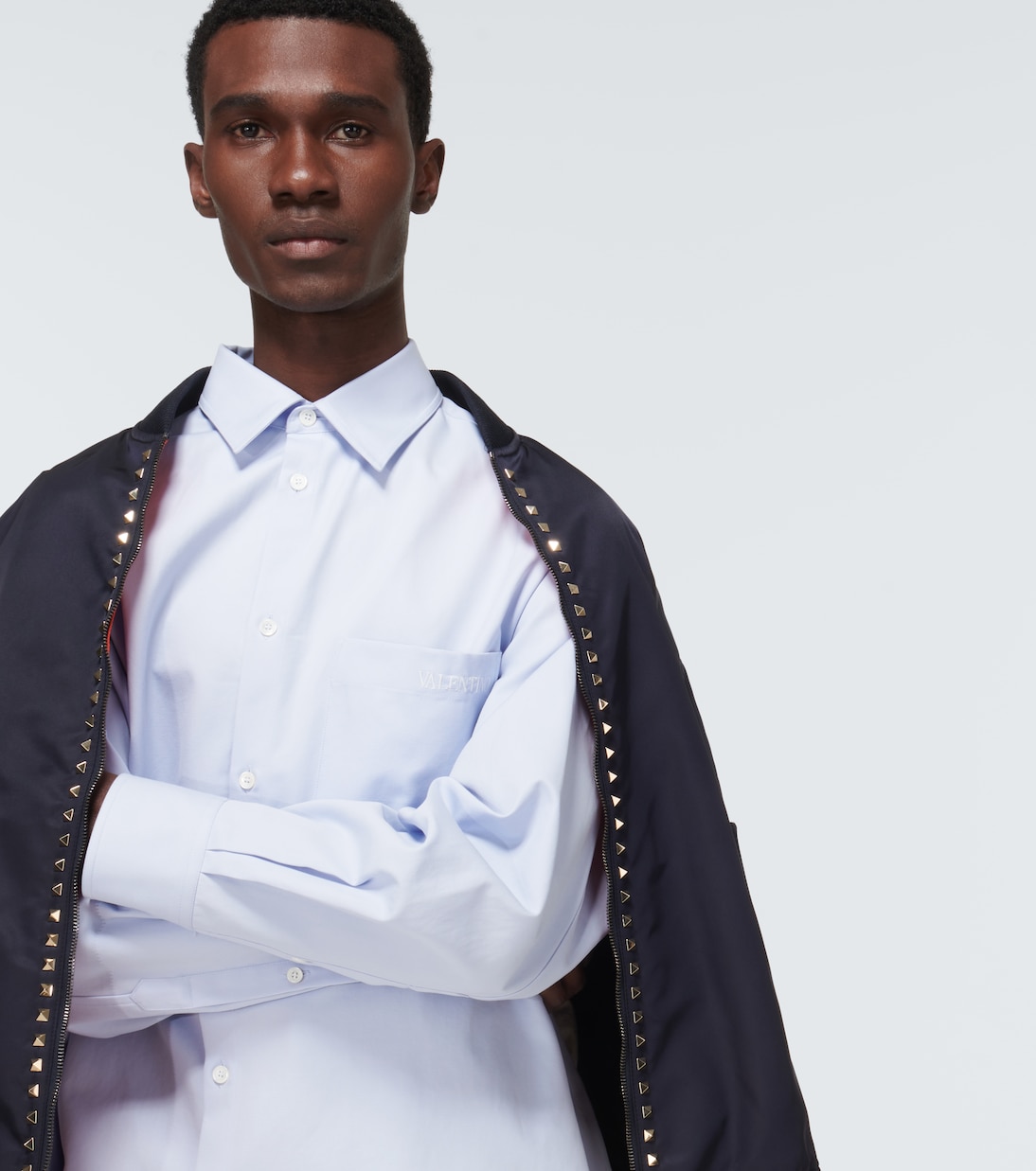 Camicia oxford in misto cotone con logo | Valentino