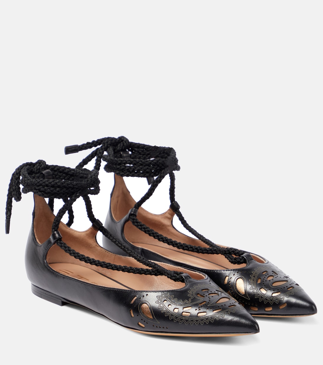 Perforated leather ballet flats | Etro