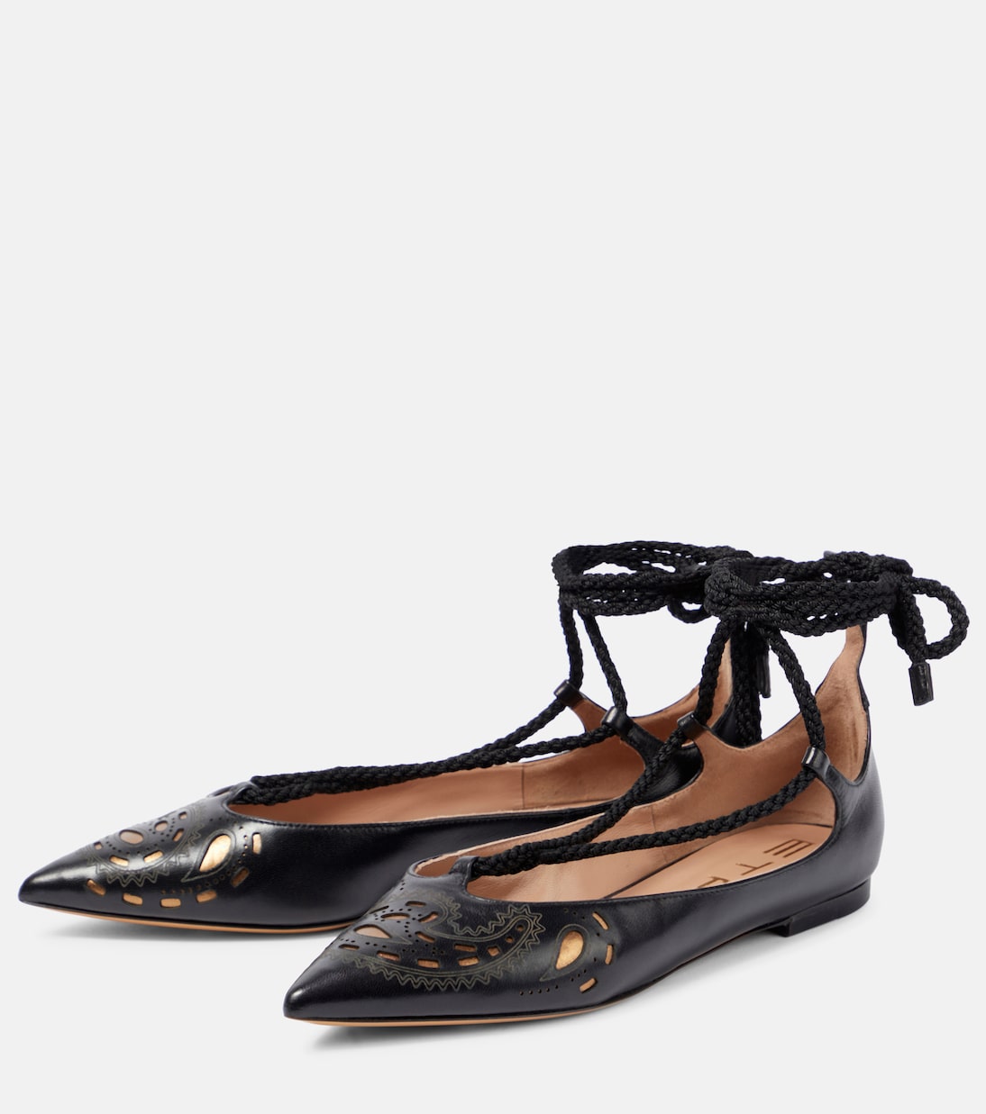 Perforated leather ballet flats | Etro