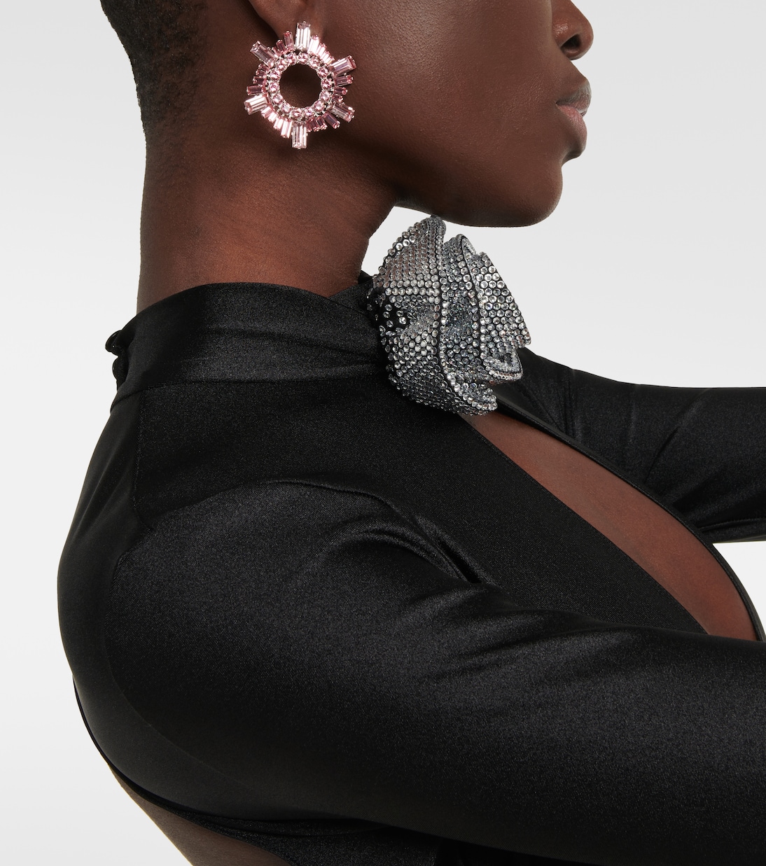 Boucles d’oreilles Begum Mini à cristaux | Amina Muaddi