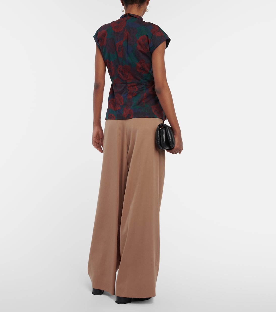 Floral peplum cotton poplin top | Dries Van Noten