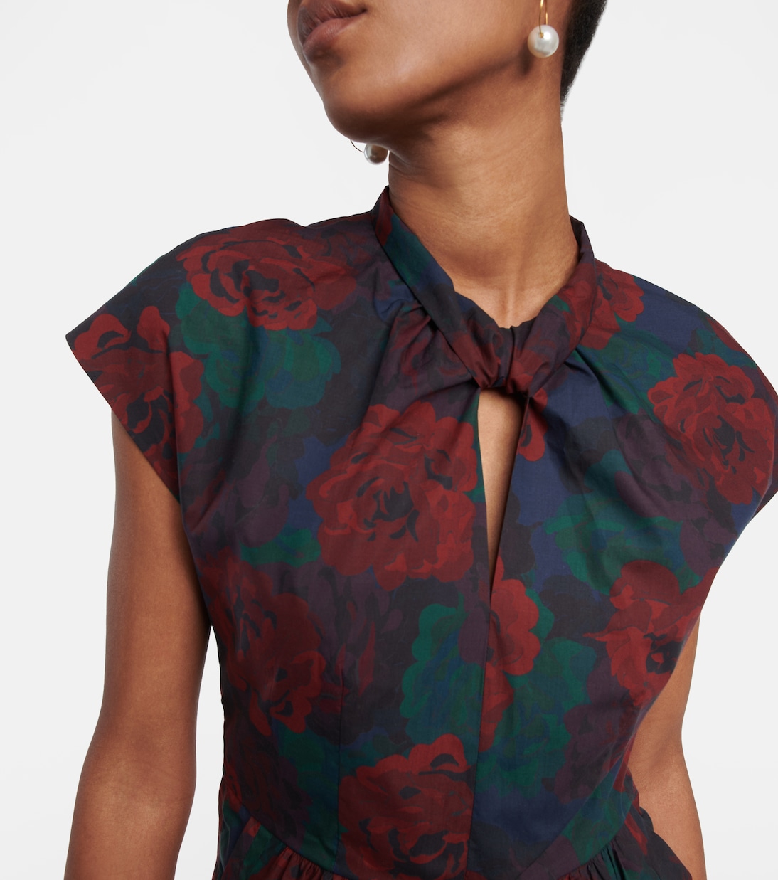 Floral peplum cotton poplin top | Dries Van Noten