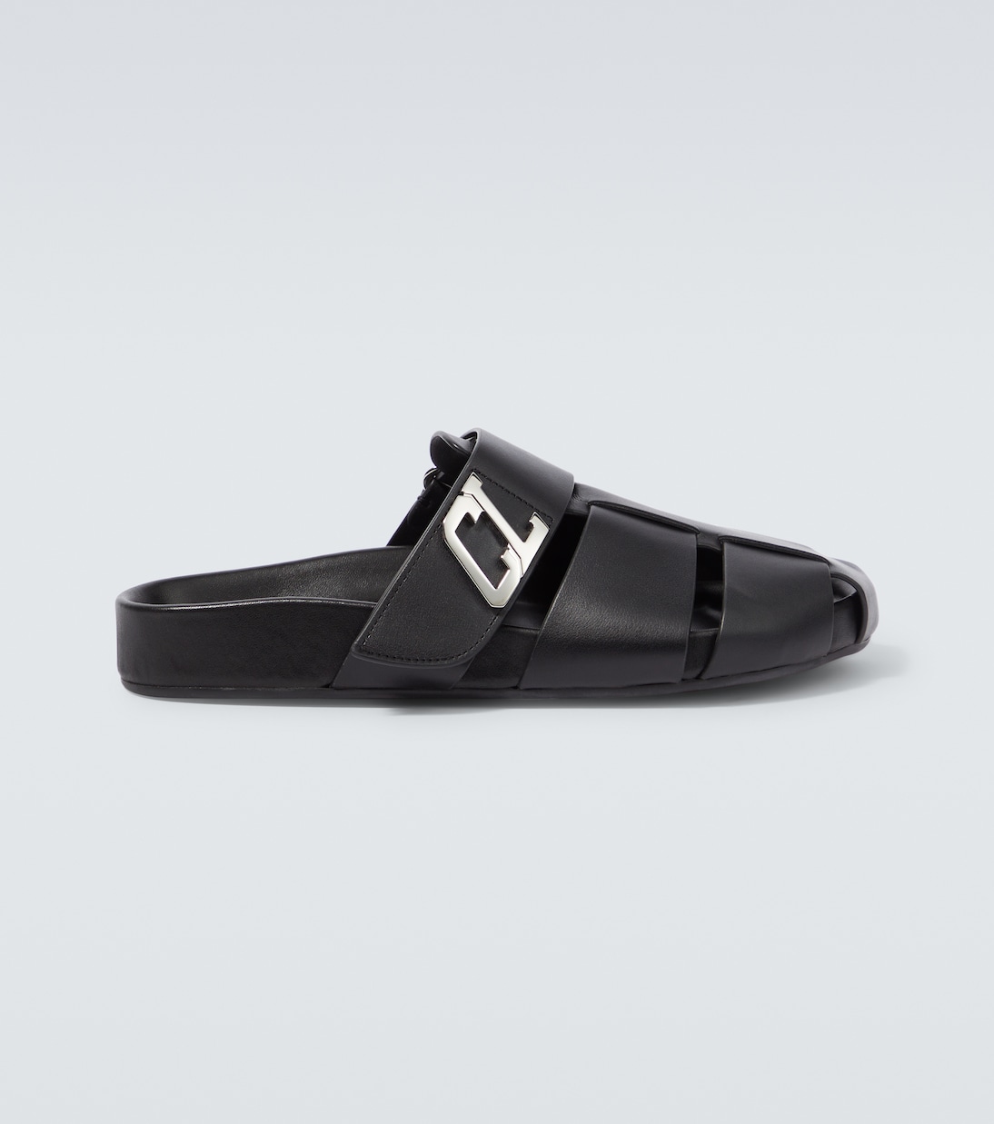 Abubizz leather slippers in black Christian Louboutin Mytheresa