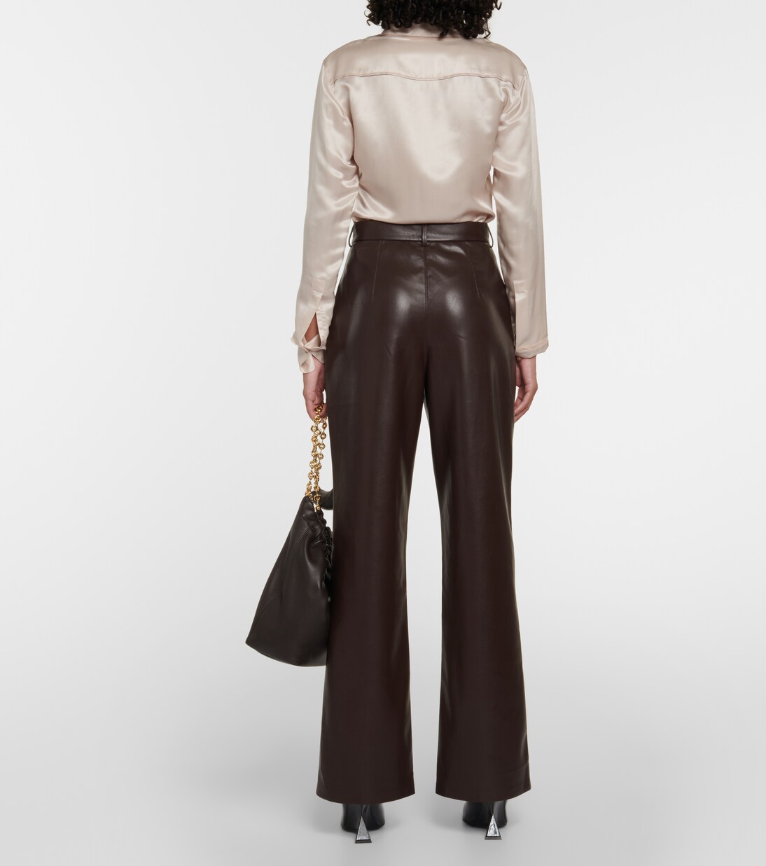 Pantaloni flared Leena in similpelle | Nanushka