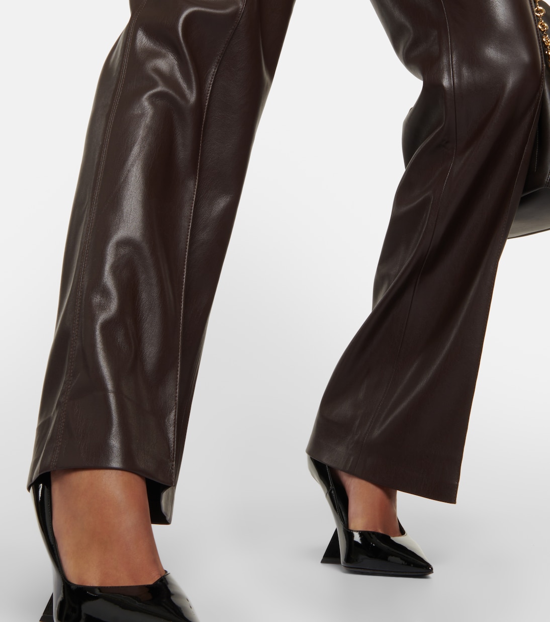 Pantaloni flared Leena in similpelle | Nanushka