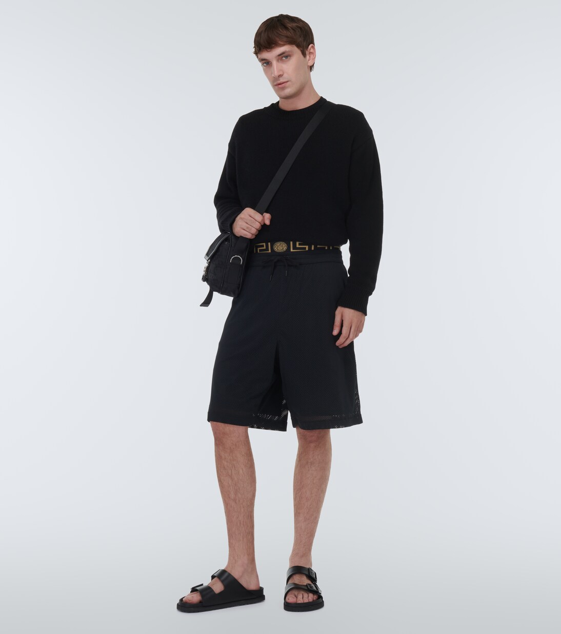 Greca Border mesh shorts | Versace
