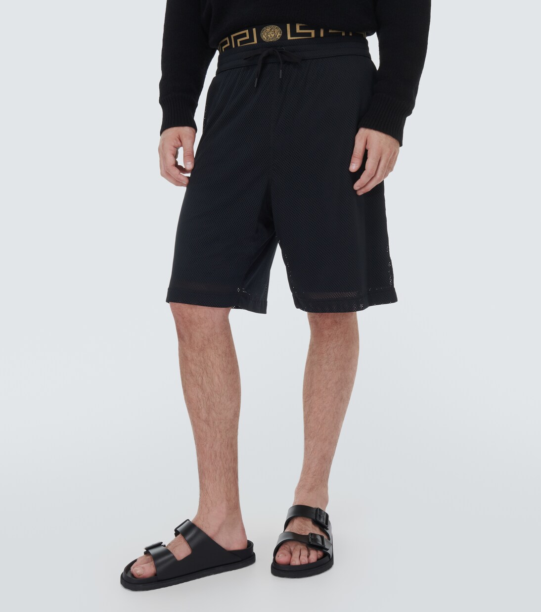 Greca Border mesh shorts | Versace
