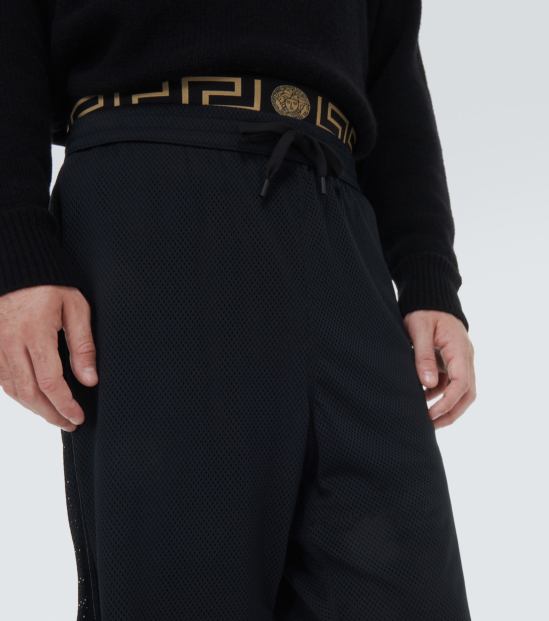 Greca Border mesh shorts | Versace